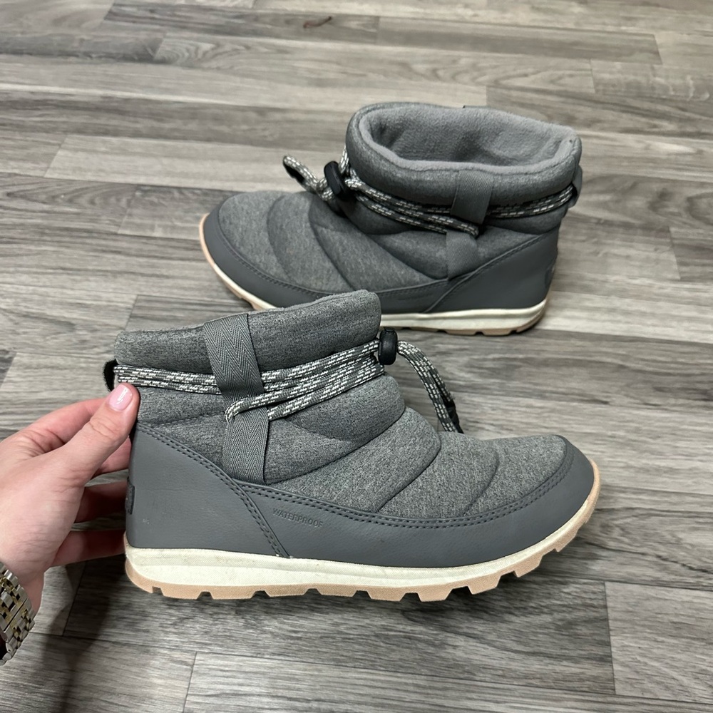 Sorel Gray Quilted Ankle Booties